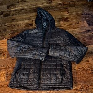 Kyodan Black Puffer Hooded Full Zip Jacket